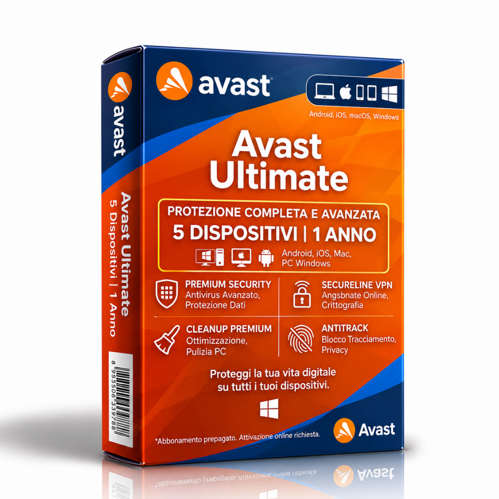 Avast Ultimate - 5 Dispositivi - 1 Anno