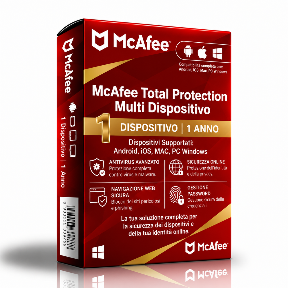 McAfee Total Protection - 1 Dispositivo - 1 Anno