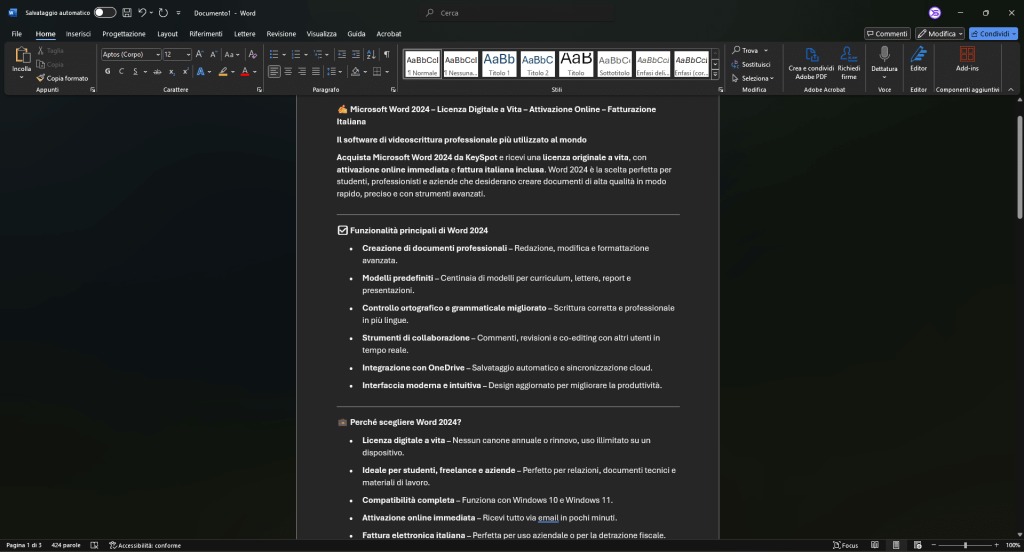 Microsoft Word 2024