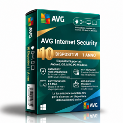 AVG Internet Security - 10 Dispositivi - 1 Anno