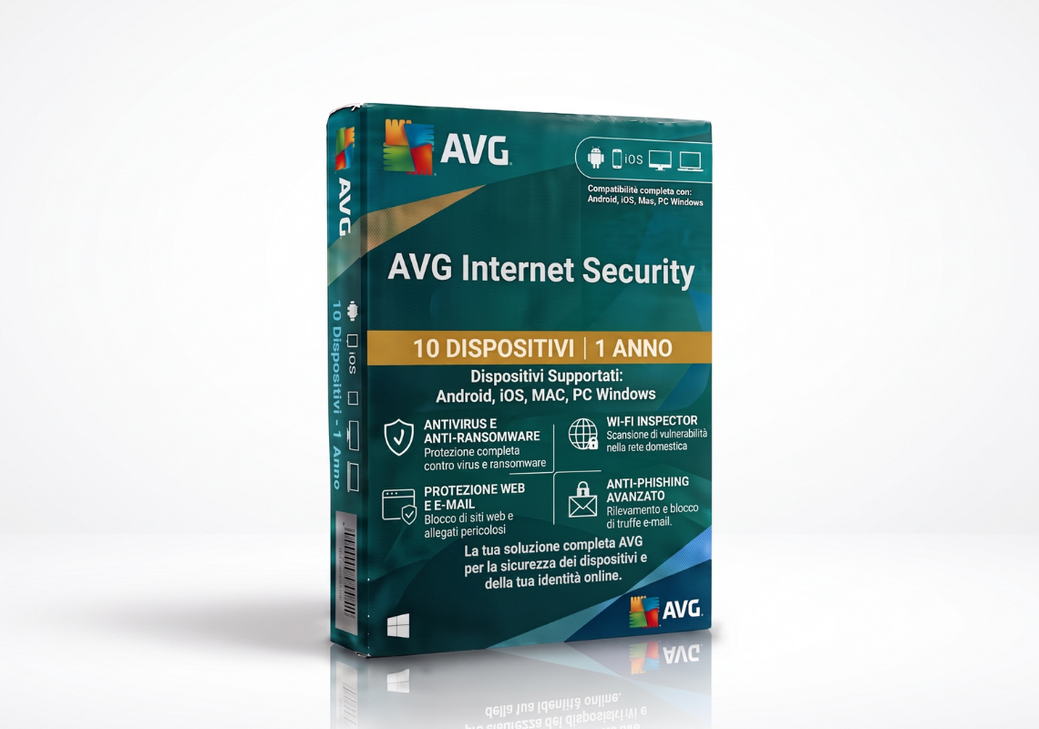 AVG Internet Security - 10 Dispositivi - 1 Anno