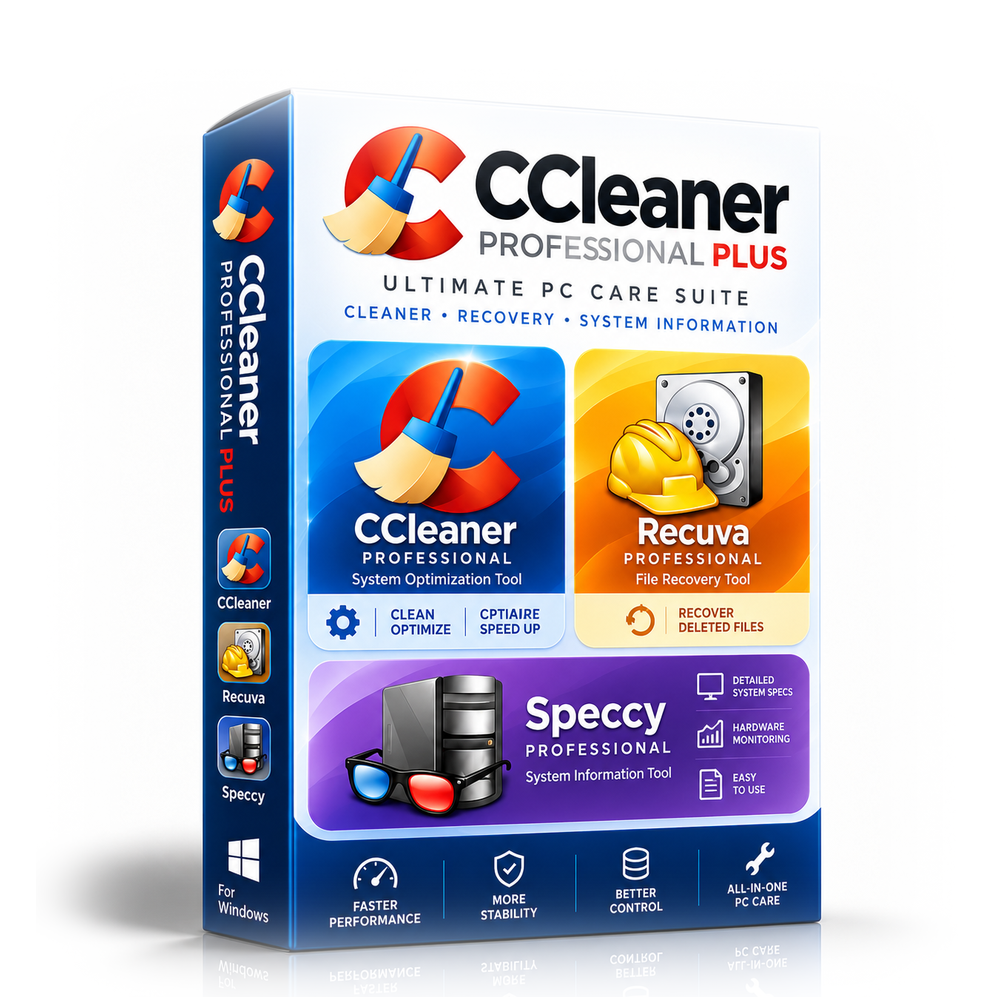 CCleaner Professional Plus - 3 Dispositivi - 3 Anni