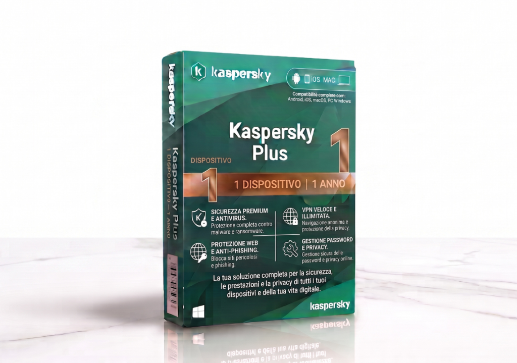 Kaspersky Plus - 1 Dispositivo - 1 Anno