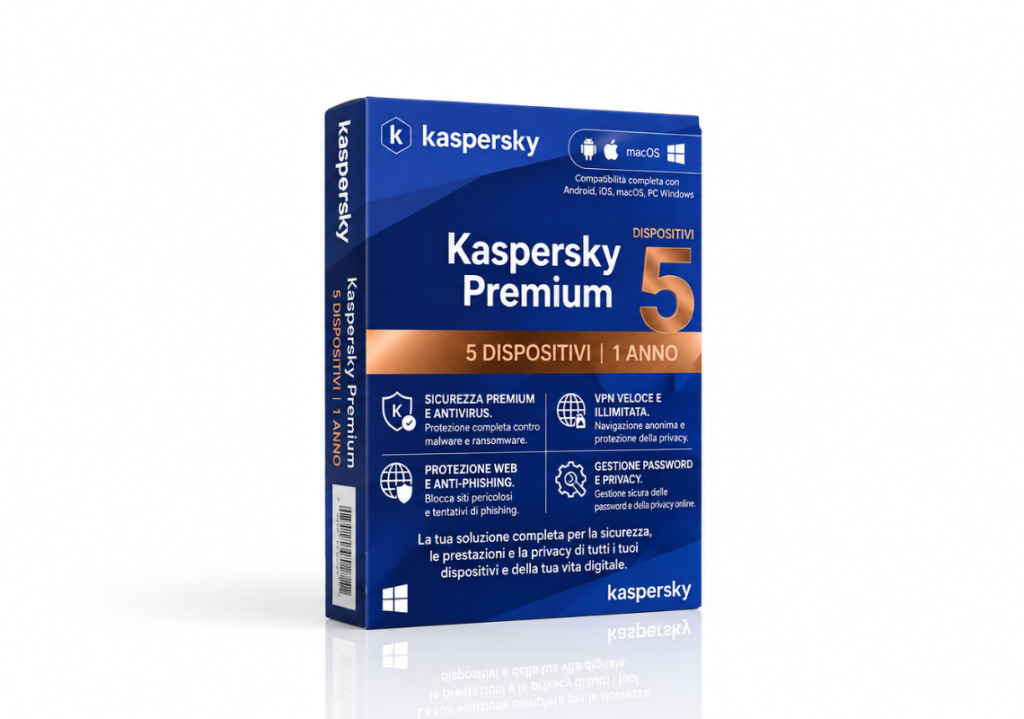 Kaspersky Premium - 5 Dispositivi - 1 Anno